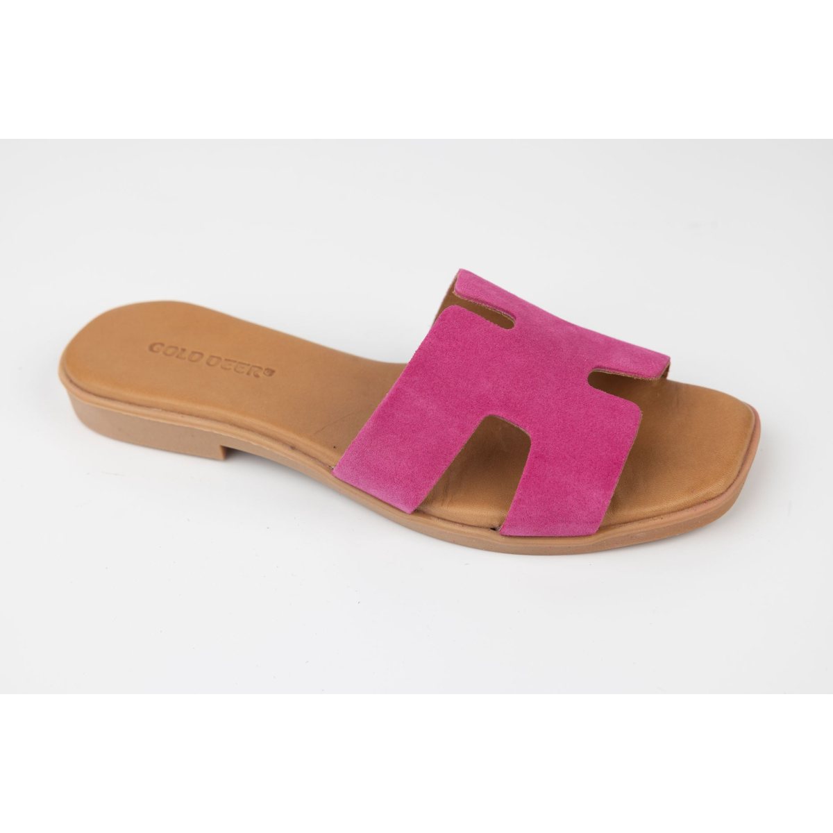 Slapi dama piele naturală GOLD DEER 3175 Fuxia 36