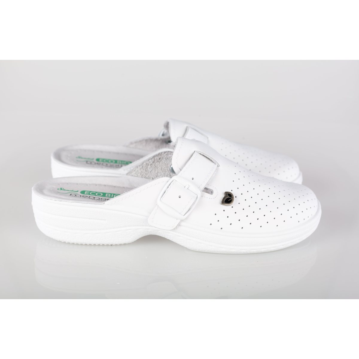 Saboti dama piele naturala eco DACO C-708 alb 35 / Piele naturala / white