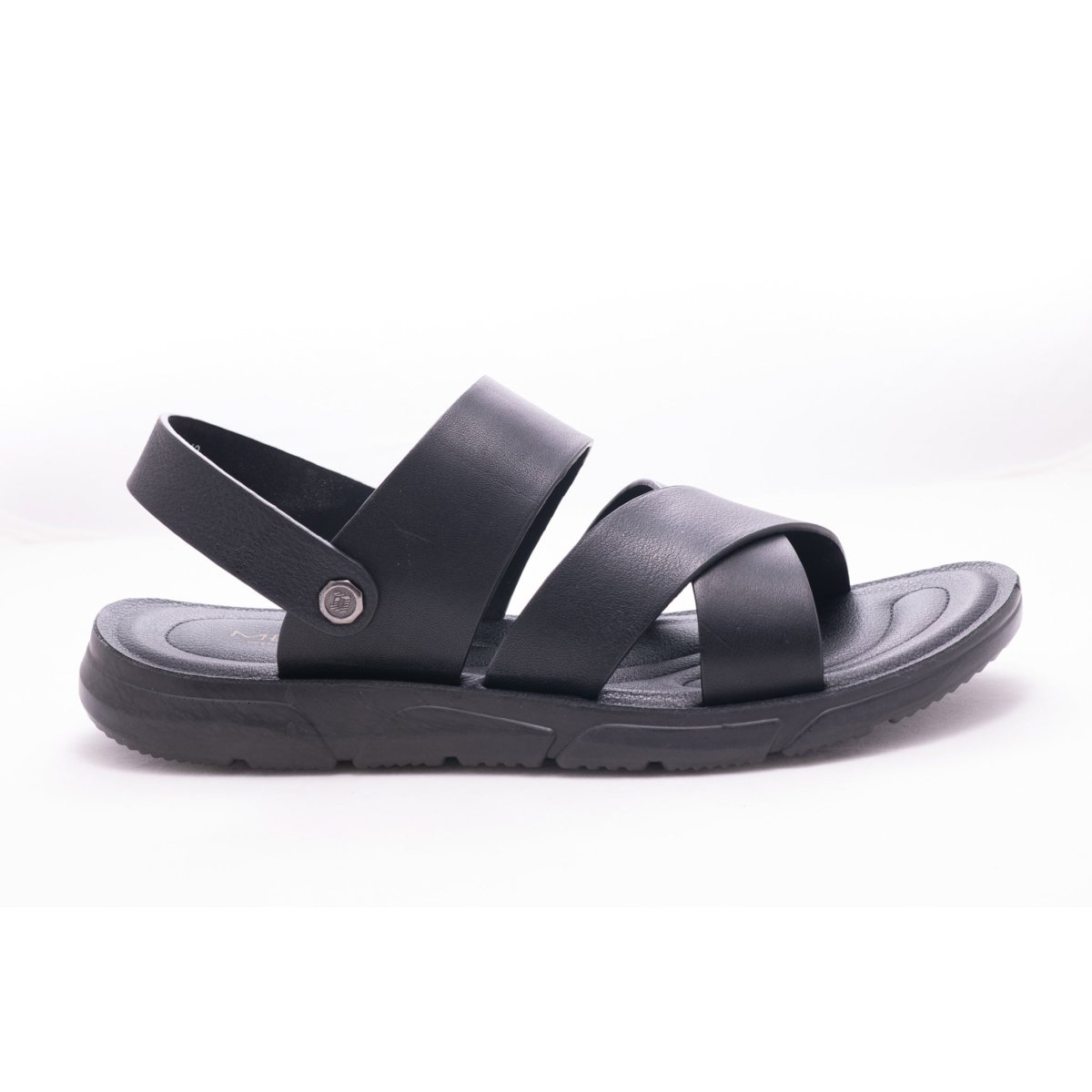 Sandale barbati piele naturala MELS 72008 negru 40 / Piele naturala / black