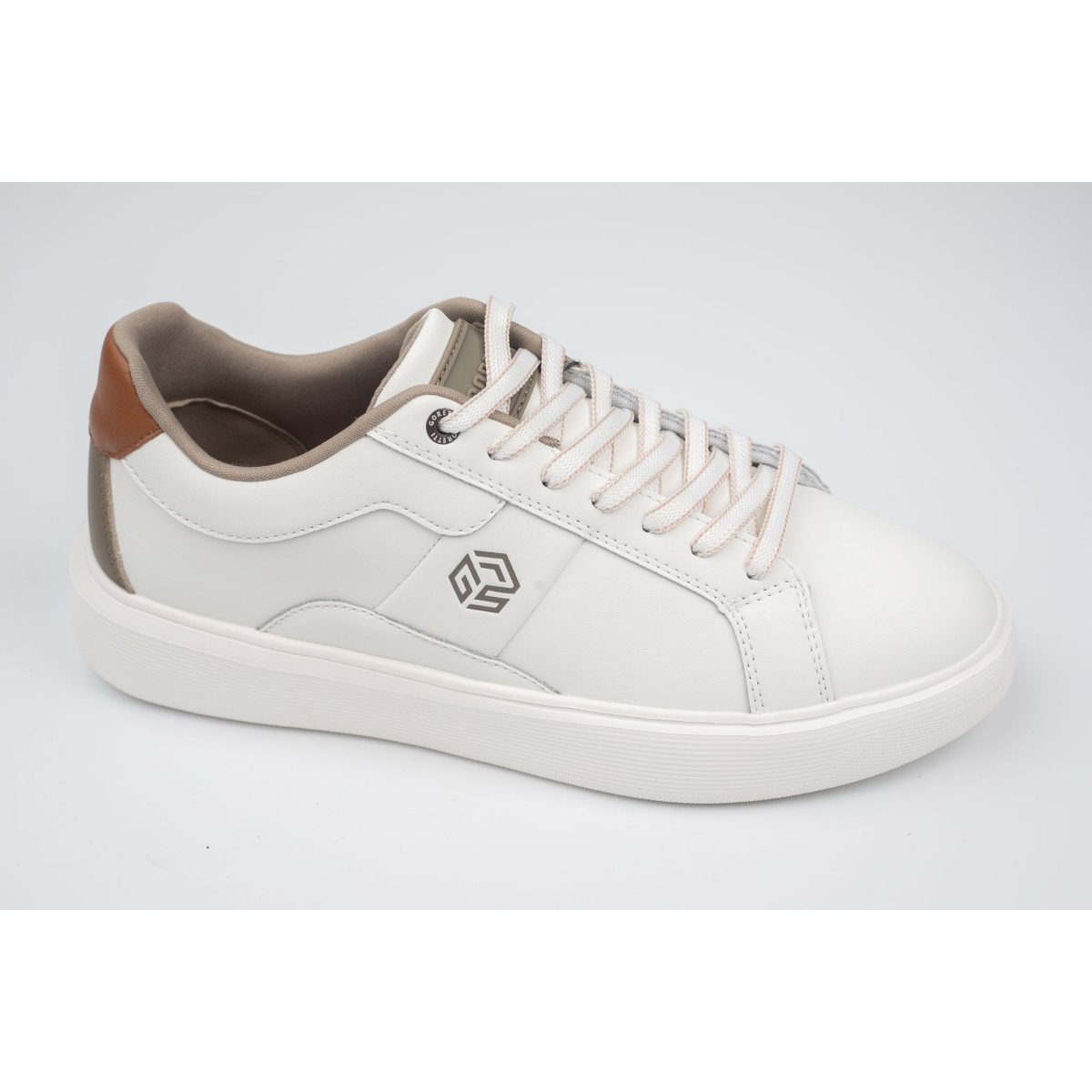 Adidași bărbați piele ecologică premium GORETTI 25 Alb 40
