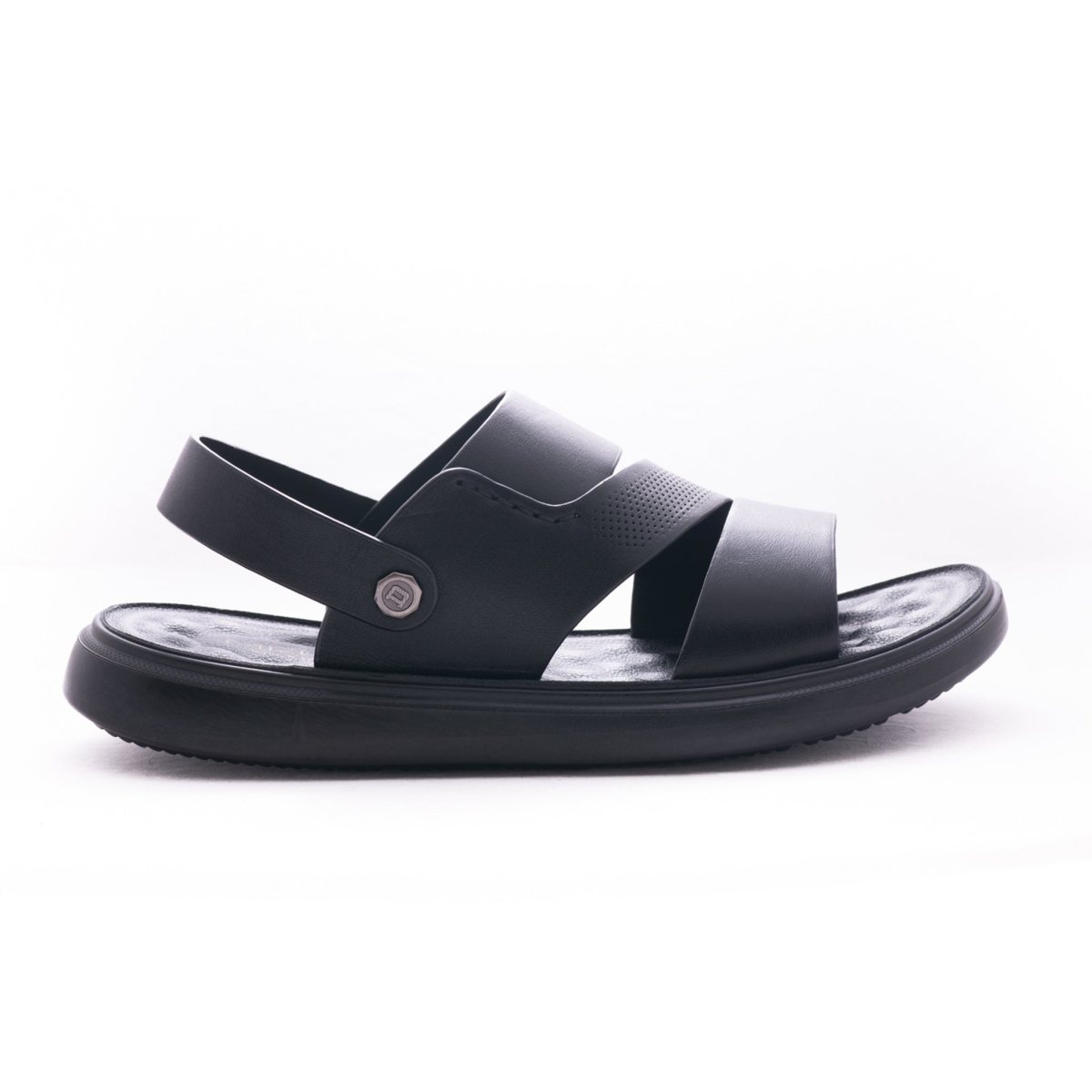 Sandale barbati piele naturala MELS 72009 negru 40 / Piele naturala / black