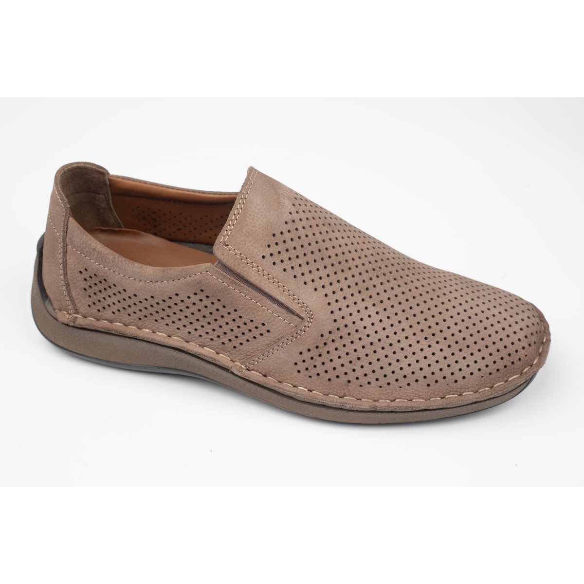 Pantofi bărbați piele naturală GORETTI 1026 Gri Nubuk 40