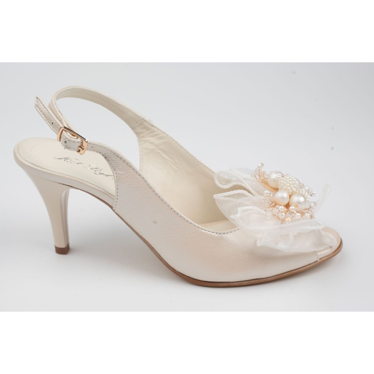 Sandale damă piele naturală NIST 690 Crem 34