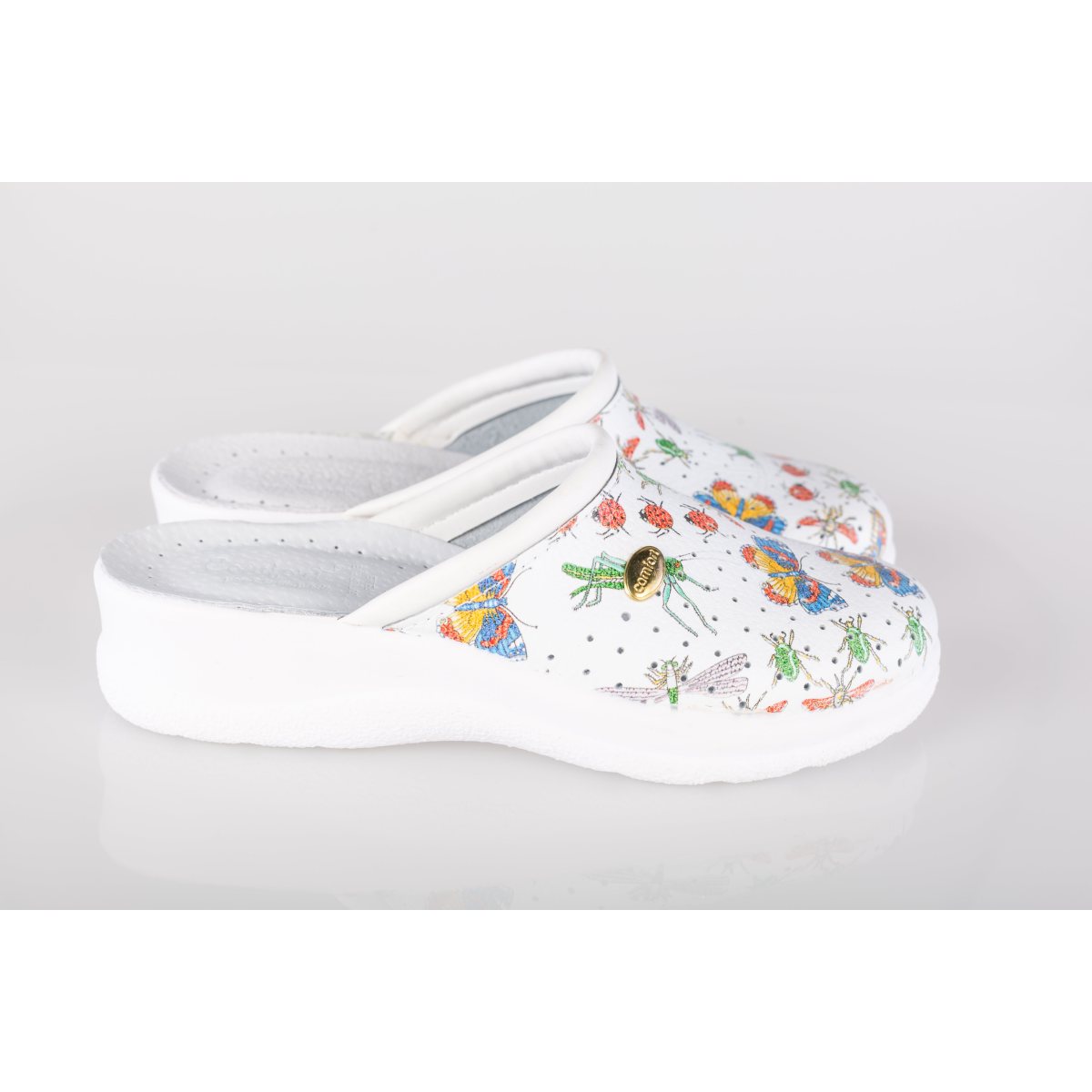 Saboti dama piele naturala DACO 10 zanzare 35 / Piele naturala / white