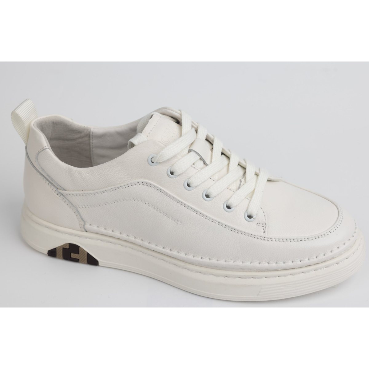 Pantofi piele naturală unisex JOHAN 82826 Alb 38