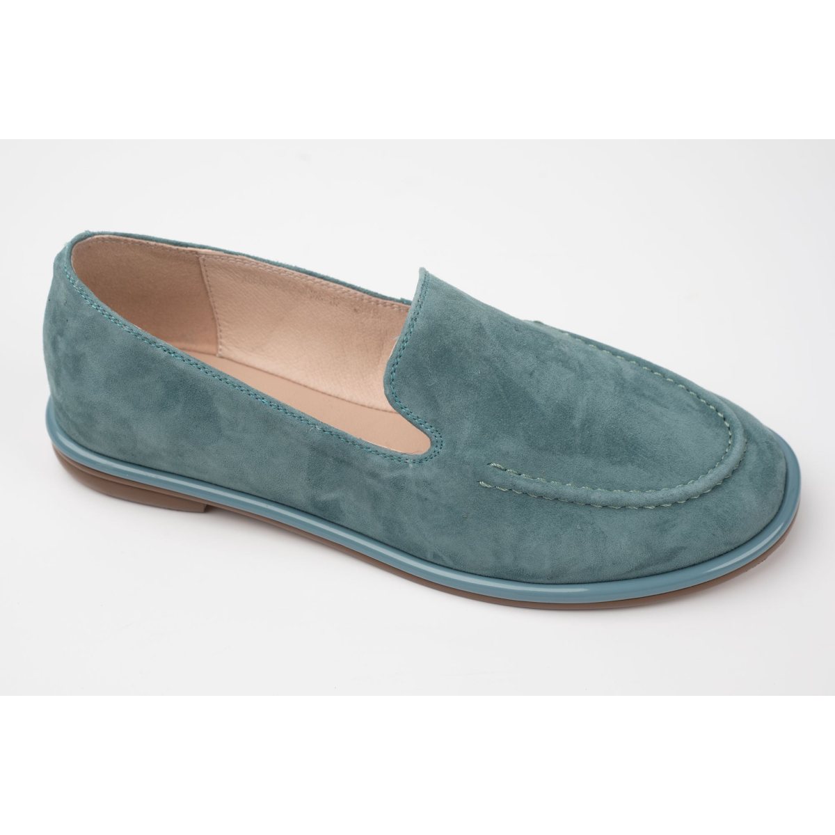 Pantofi piele naturală întoarsă FEELING 6521 Blue Vel 35