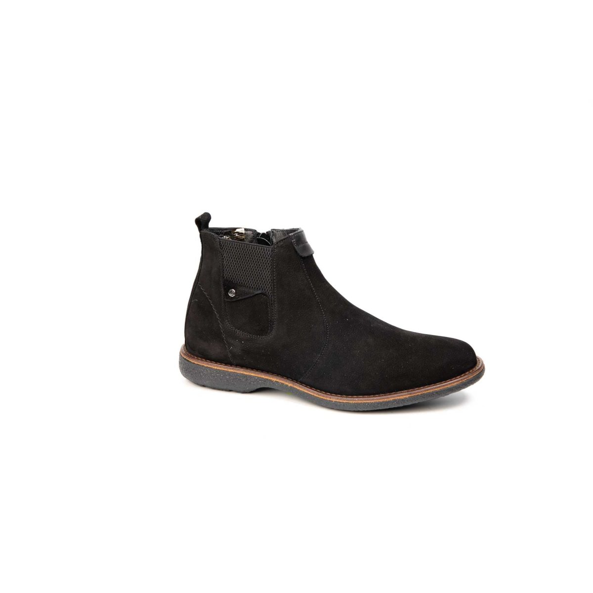 Ghete barbati casual piele naturala CATALI 941 negru velur 39 / Piele naturala / black