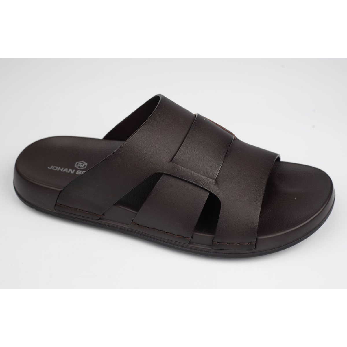 Slapi bărbați piele naturală JOHAN 052-1 Maro 40