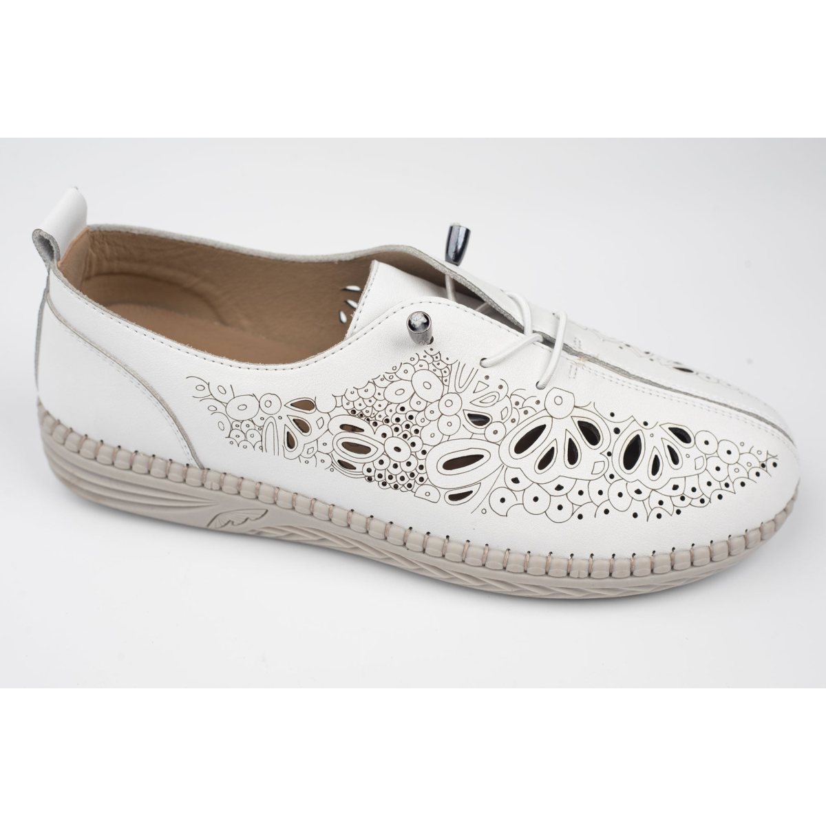 Pantofi damă piele naturală BETINA 80251 Alb 36