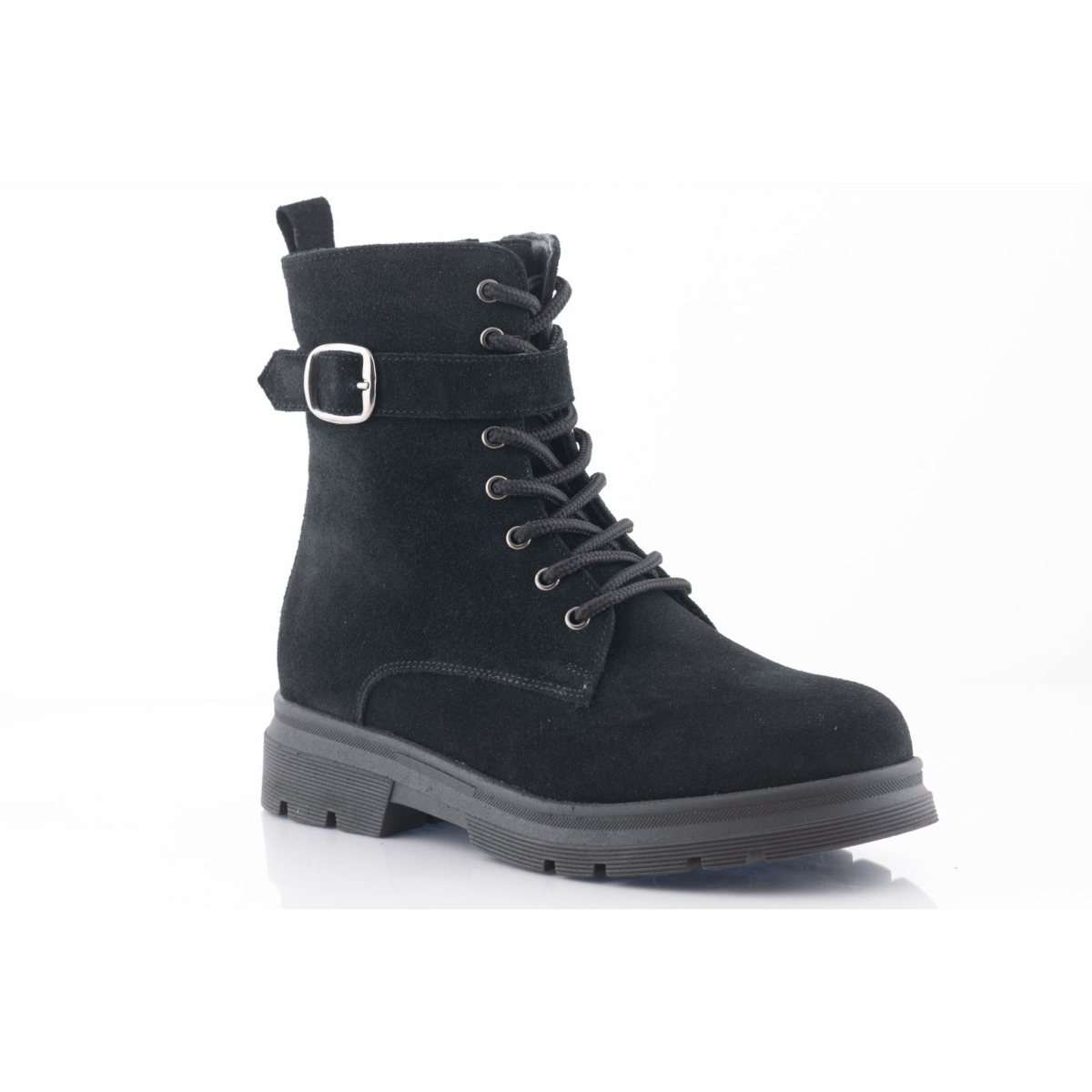 Ghete dama casual piele naturala CATALI 034 negru velur 36 / Piele naturala / black