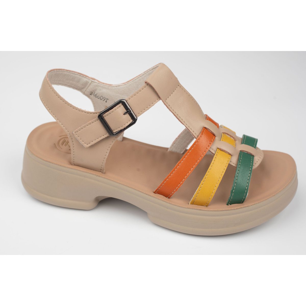 Sandale damă piele naturală FORMAZIONE 246609 Crem color