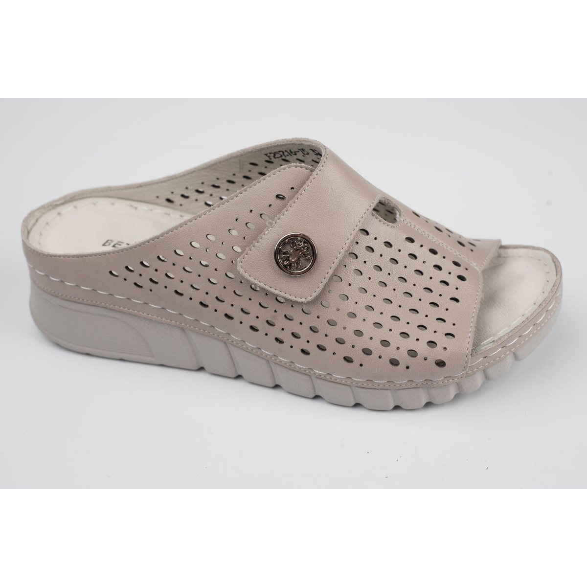 Saboți damă piele naturală 25716 Taupe 36