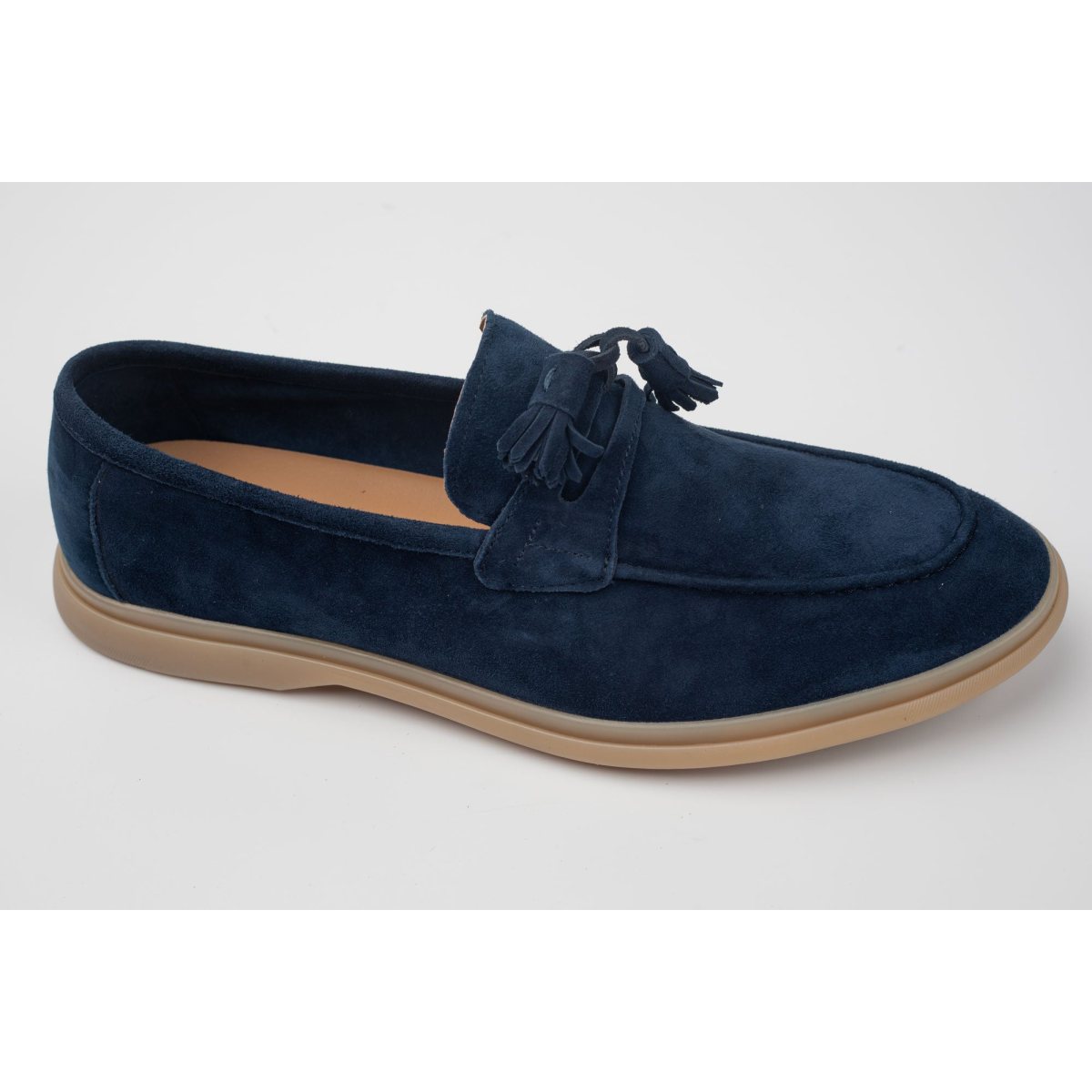 Pantofi bărbați piele naturală întoarsă FRANCO GERARDO 25891 Blue Vel 40