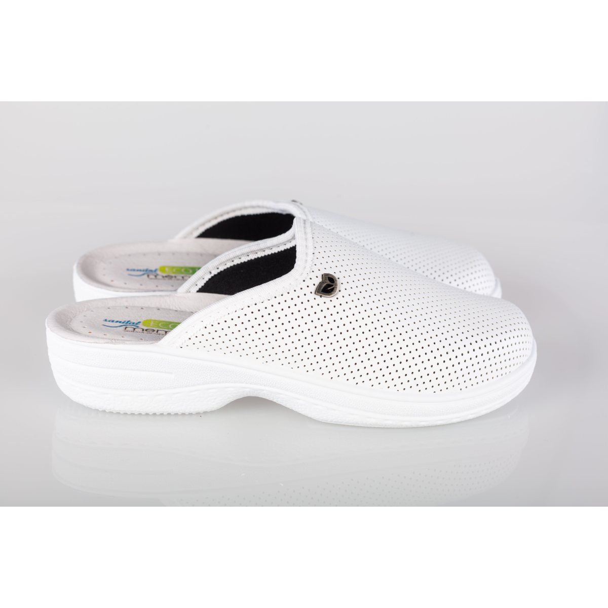 Saboti dama piele naturala eco DACO 161 alb 36 / Piele naturala / white