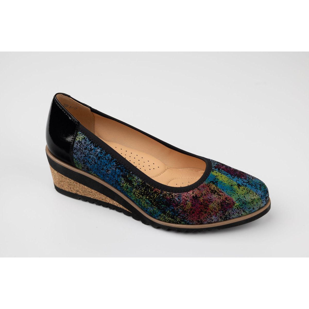 Pantofi dama piele naturală ortopedic PULSO 423 Color XXL ( calapod lat)