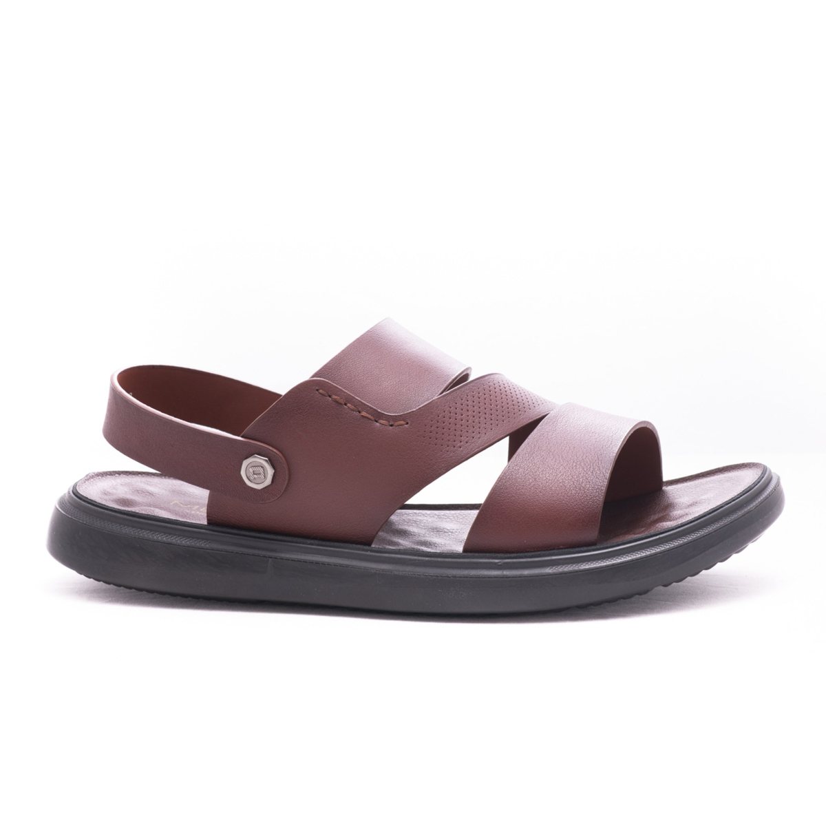 Sandale barbati piele naturala MELS 72009 maro 40 / Piele naturala / brown