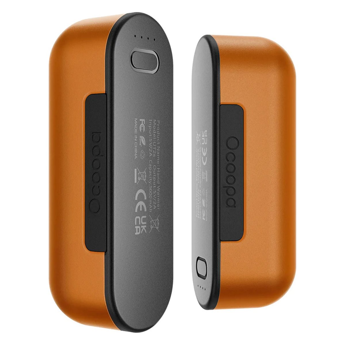 Hand Warmer cu Power Bank, Type-C, Electric, Design Magnetic, MagTwin, 2x 5000mAh - Ocoopa (UT2S-OG) - Orange
