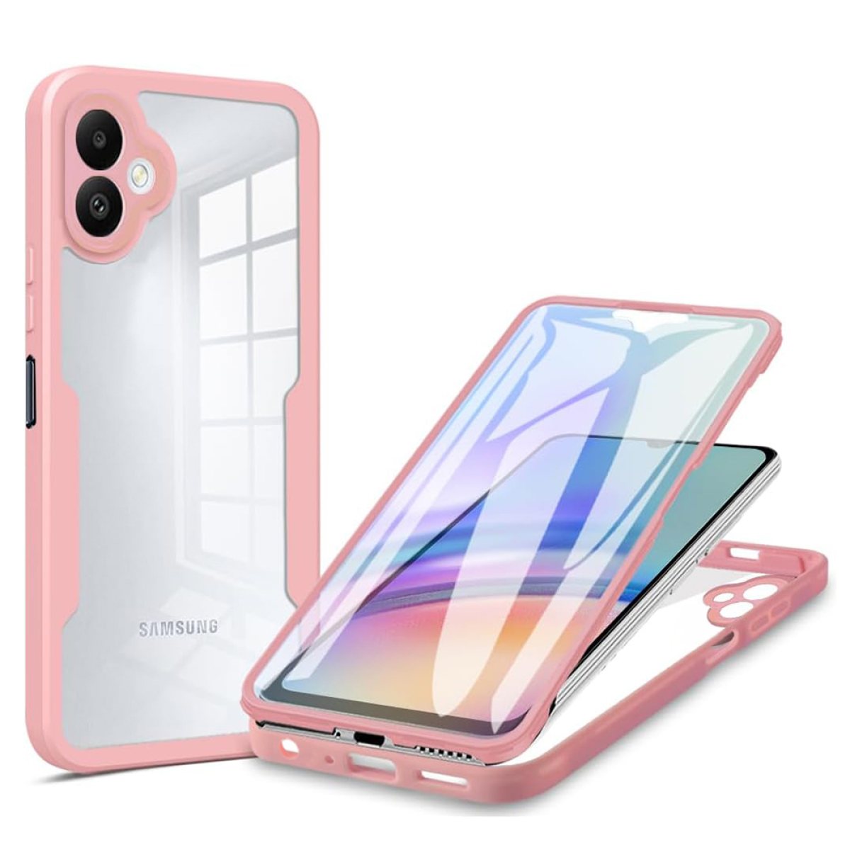 Husa pentru Samsung Galaxy A06 + Folie - Techsuit ColorVerse 360 Series - Pink