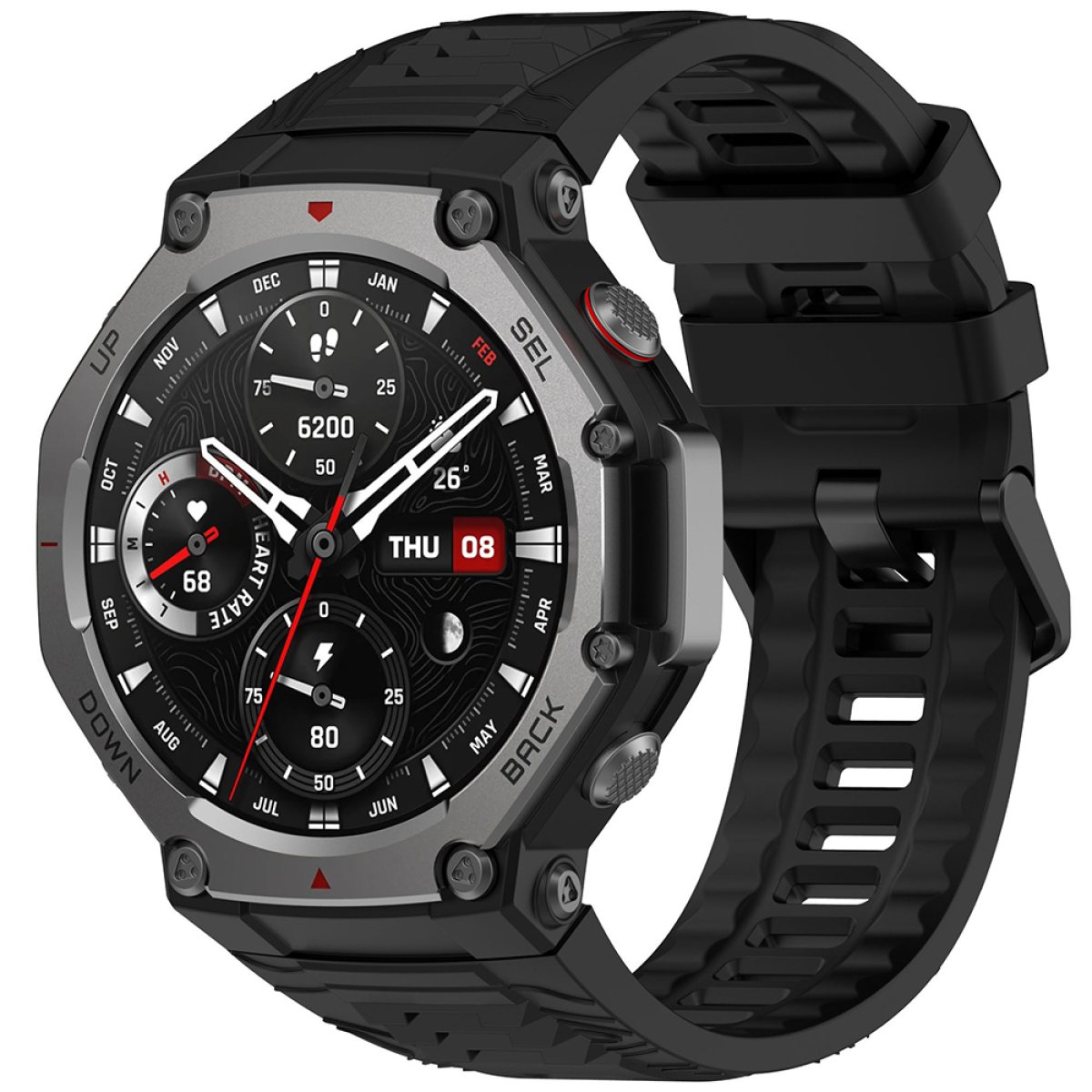 Curea pentru Amazfit T-Rex 3 - Techsuit Watchband (W067) - Black