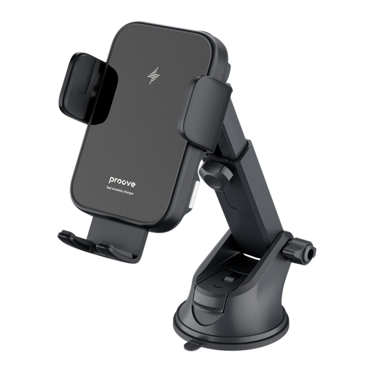 Suport Masina cu Alimentare Wireless 15W, Automat, 4.0"-6.9" - Proove Triple Clamp (WHTC15010001) - Black