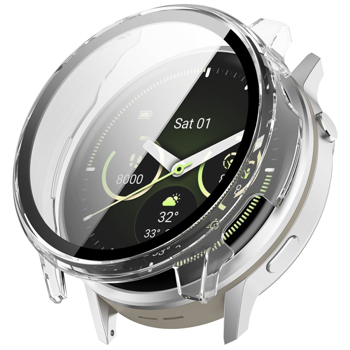 Husa pentru Garmin Venu 4 41mm + Folie - Techsuit Defense360 Pro - Clear