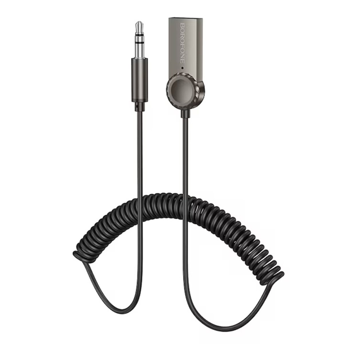 Adaptor Receptor Jack la Bluetooth V5.0 - Borofone Peaceful (BC56) - Metal Gray