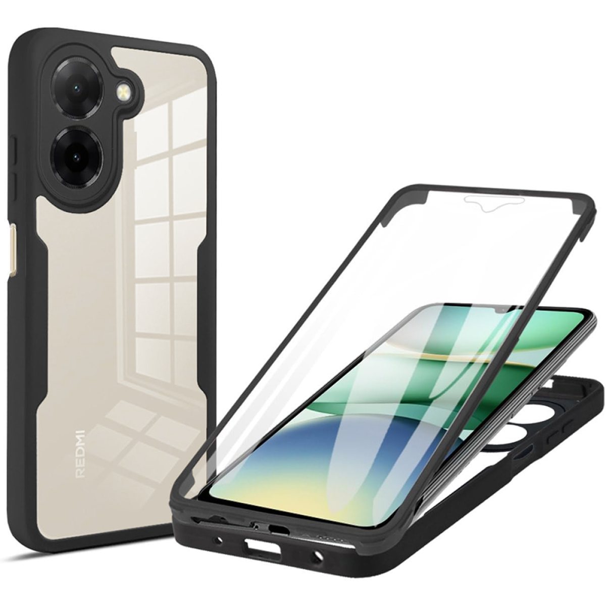 Husa pentru Xiaomi Redmi A5Â 4G (Regional) + Folie - Techsuit ColorVerse 360 Series - Black