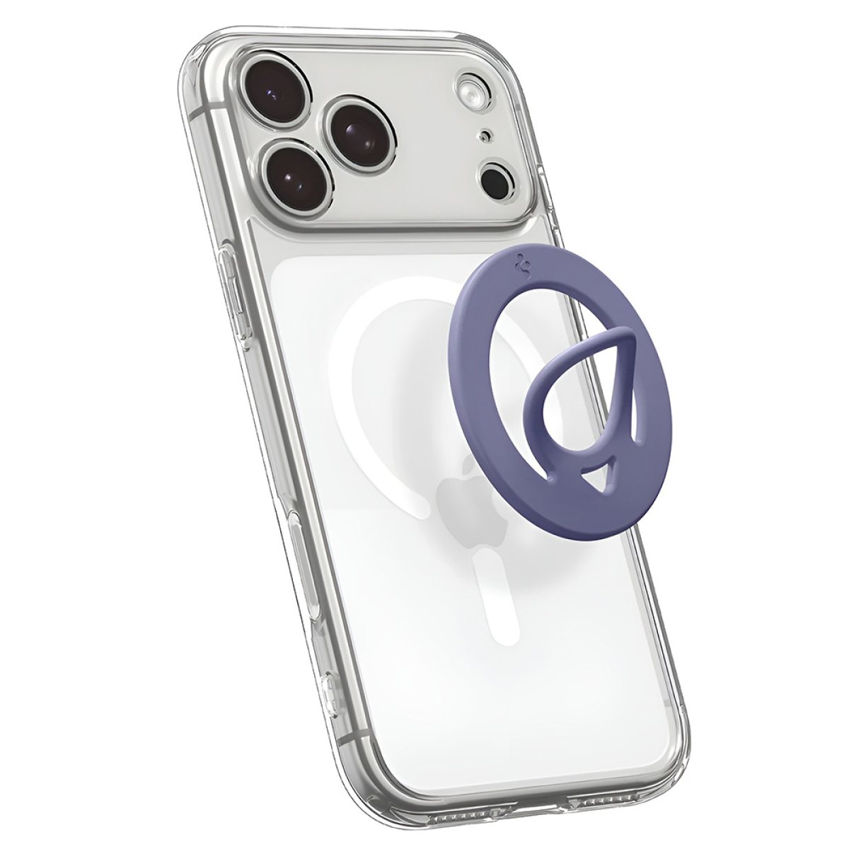 Suport Inel din Silicon pentru Telefon - Spigen Dual Pop MagSafe (AMP11369) - Violet