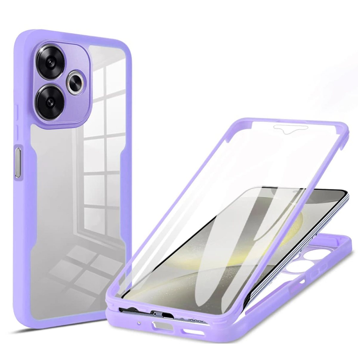 Husa pentru Xiaomi Poco F6 + Folie - Techsuit ColorVerse 360 Series - Purple