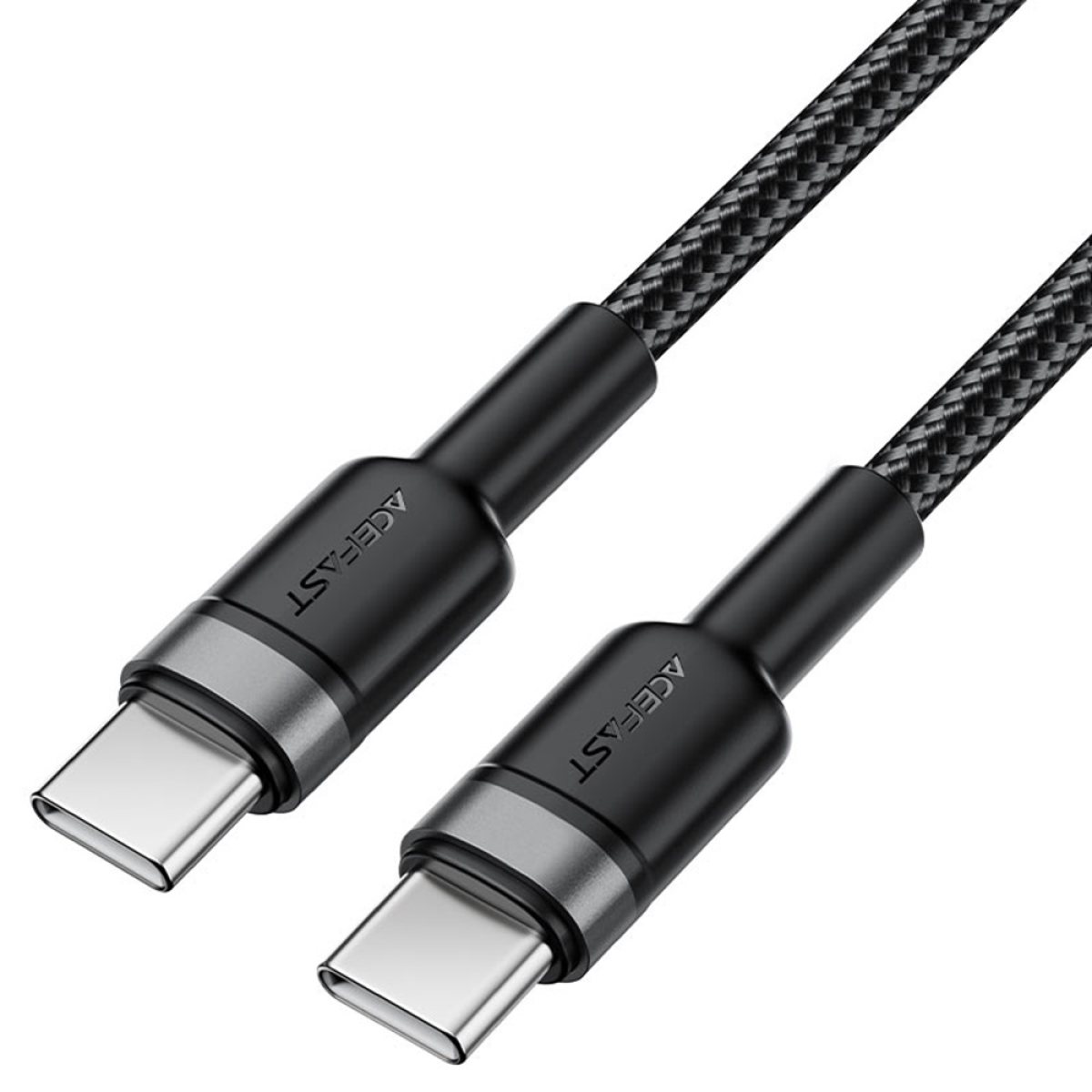 Cablu de Incarcare 2xType-C, 3A, Fast Charge, 1.2m - Acefast (C22-03) - Black