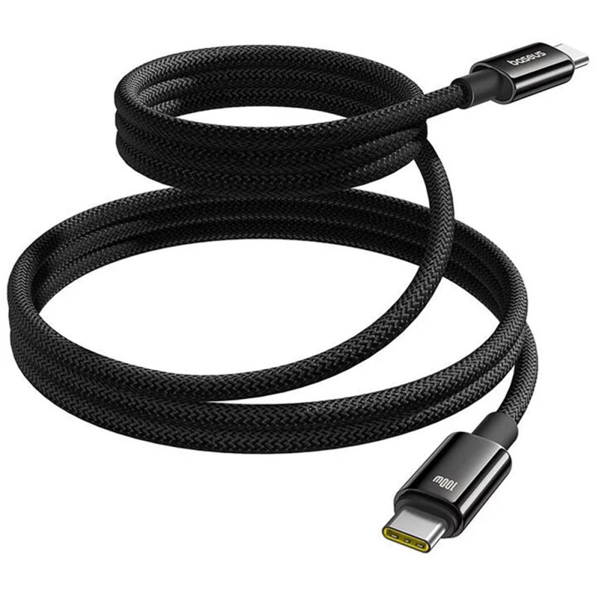 Cablu Type-C la Type-C, Super Fast Charge, 100W, 480Mbps, 1m - Baseus Tungsten Gold (P10319805111-00) - Black