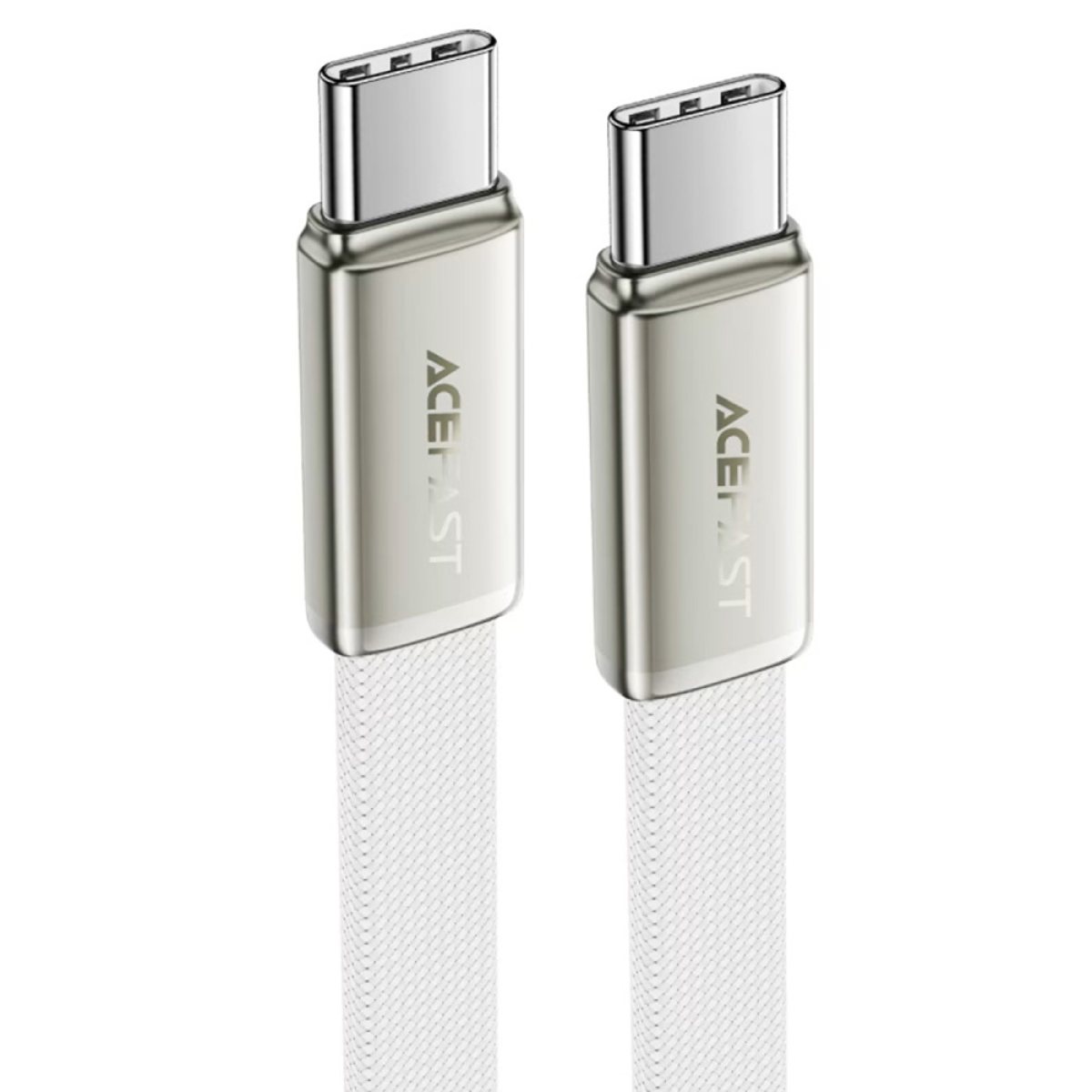 Cablu Date, Fast Charge, USB-C, 60W, Flat Design, 1.2m - Acefast (C24-03) - White