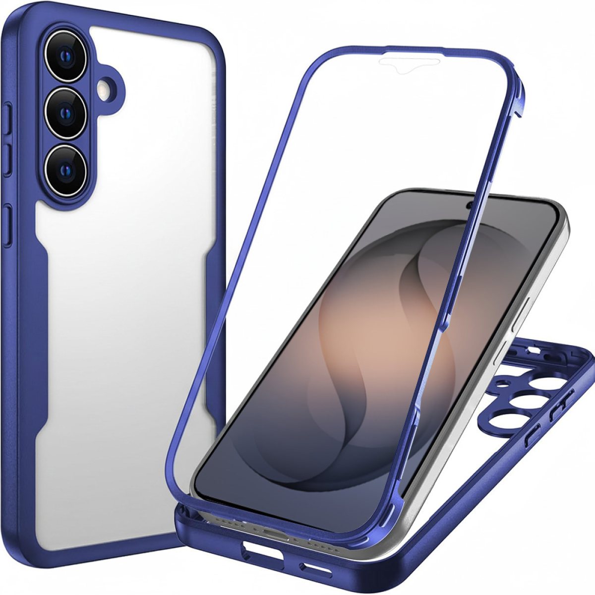 Husa pentru Samsung Galaxy S26 + Folie - Techsuit ColorVerse 360 Series - Blue