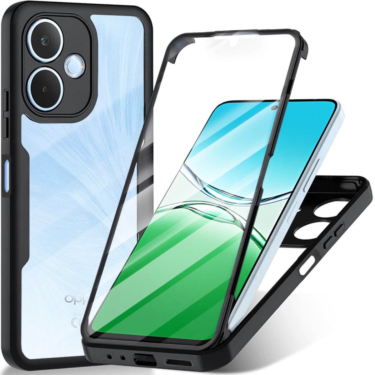 Husa pentruOppo A5 Pro 4G / A5 Pro 5G + Folie - Techsuit ColorVerse 360 Series - Black