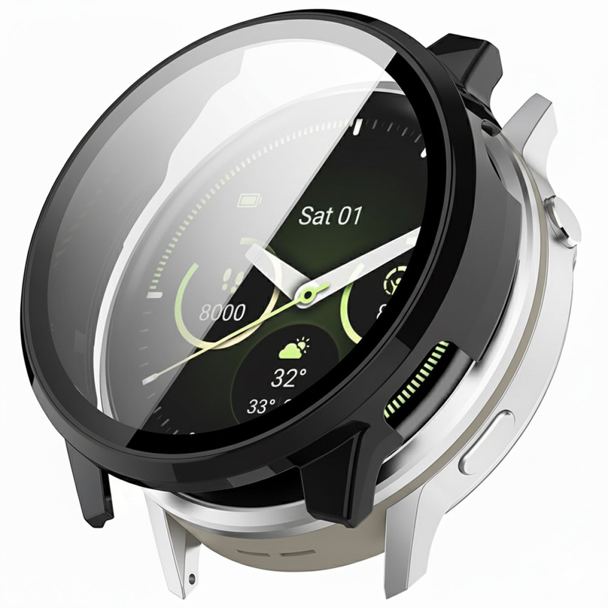 Husa pentru Garmin Venu 4 45mm + Folie - Techsuit Defense360 Pro - Black