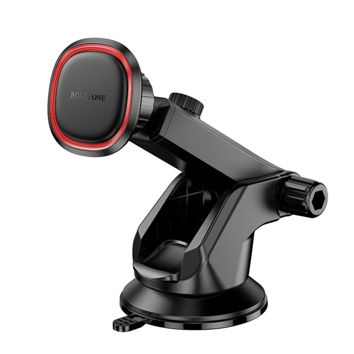 Suport de Telefon Magnetic pentru Masina cu Prindere pe Bord/Parbriz - Borofone Roman (BH125) - Black Gray