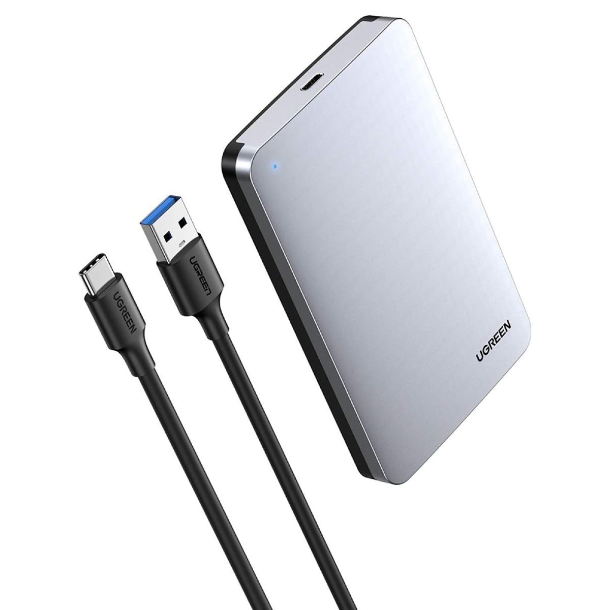 Carcasa HDD/SSD, SATA, 6Gbps + Cablu USB la Type-C - Ugreen CM300 (70498) - Grey
