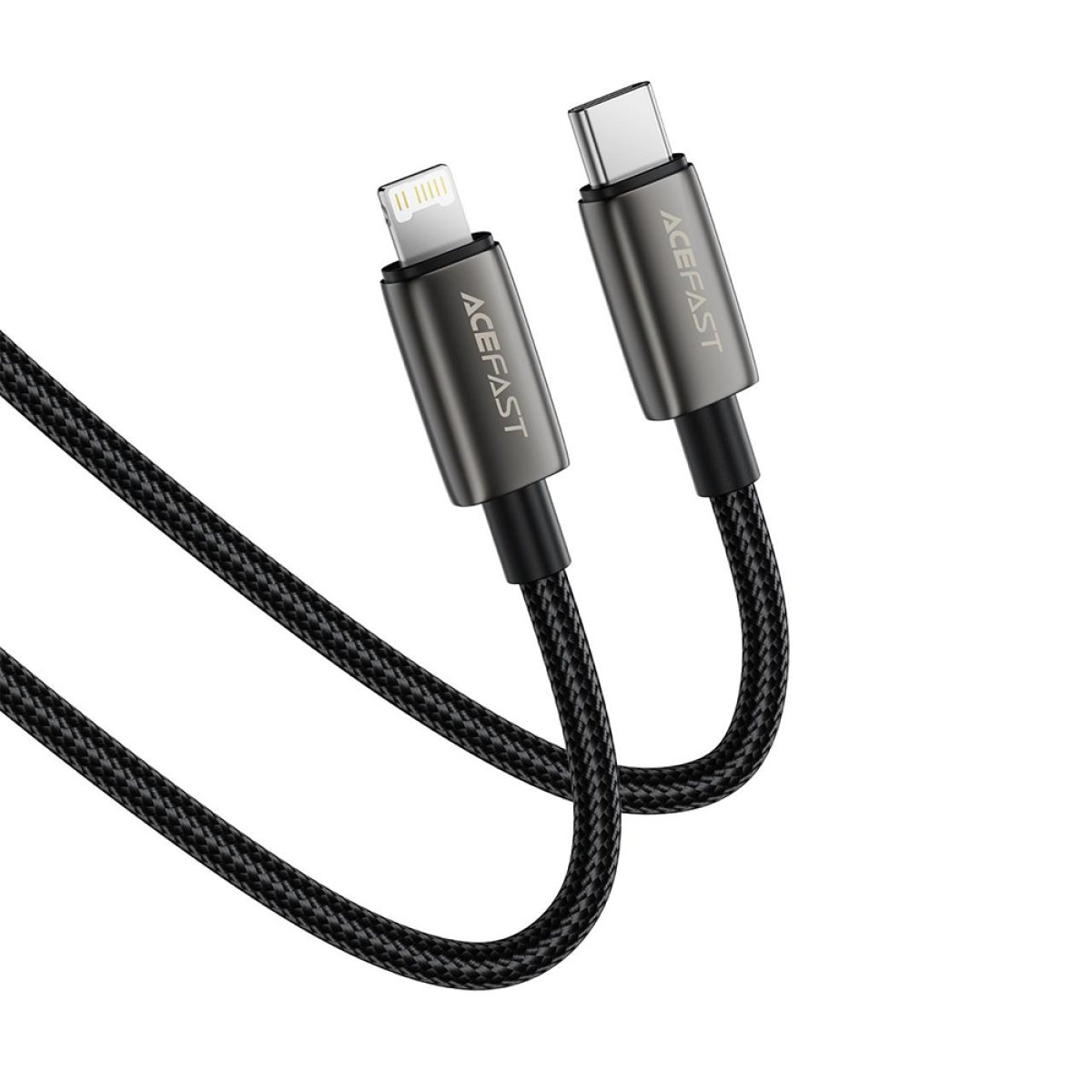 Cablu USB-C la Lightning, 30W, 1.2m - Acefast (C23-01) - Black