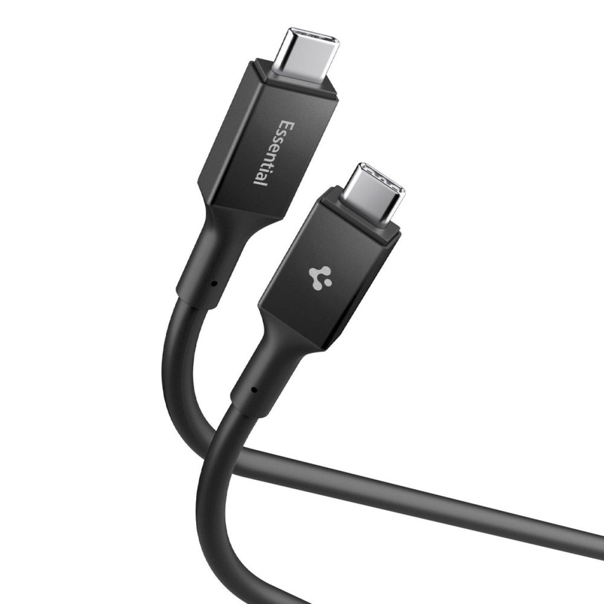 Cablu pentru Alimentare Type-C la Type-C, 240W, 40Gbps, 8K, 1.5m - Spigen Essential EB24015CC (ACA10423) - Black