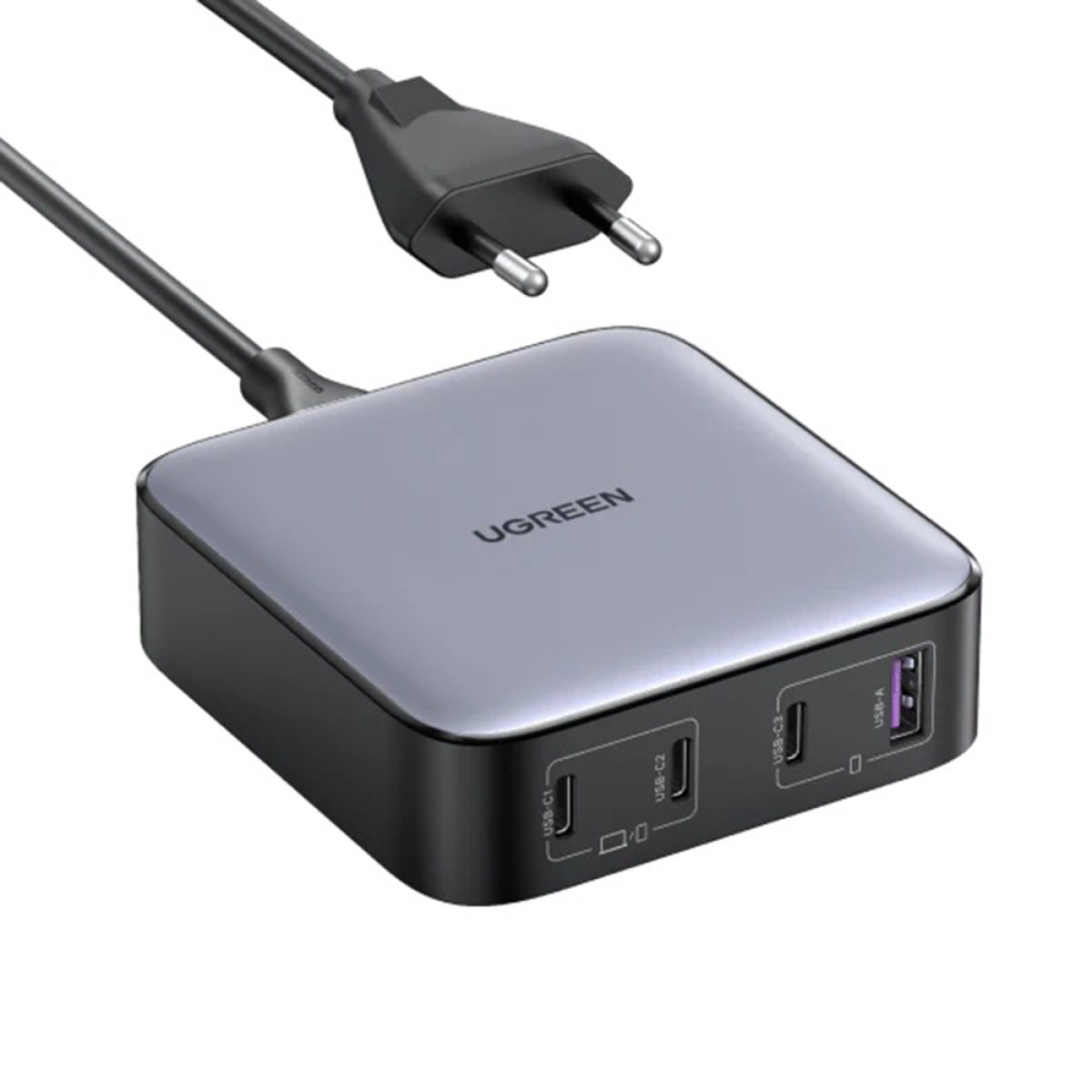 Statie incarcare 100W, USB, 3x Type-C, Fast Charge, Cablu Inclus - Ugreen CD328 (90928) - Black