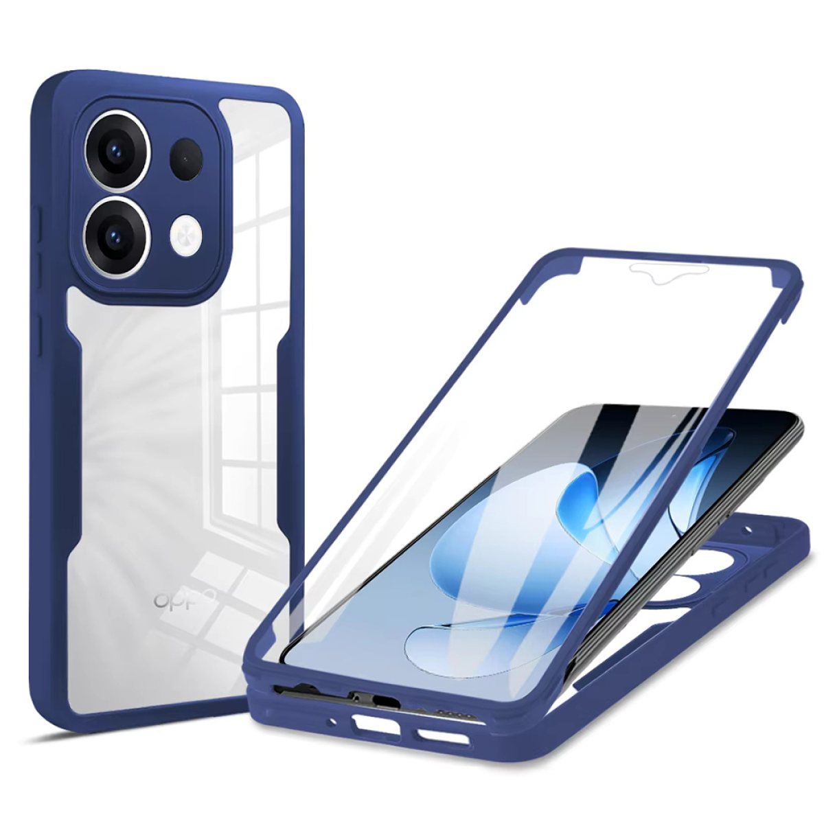 Husa pentru Oppo Reno13 + Folie - Techsuit ColorVerse 360 Series - Blue