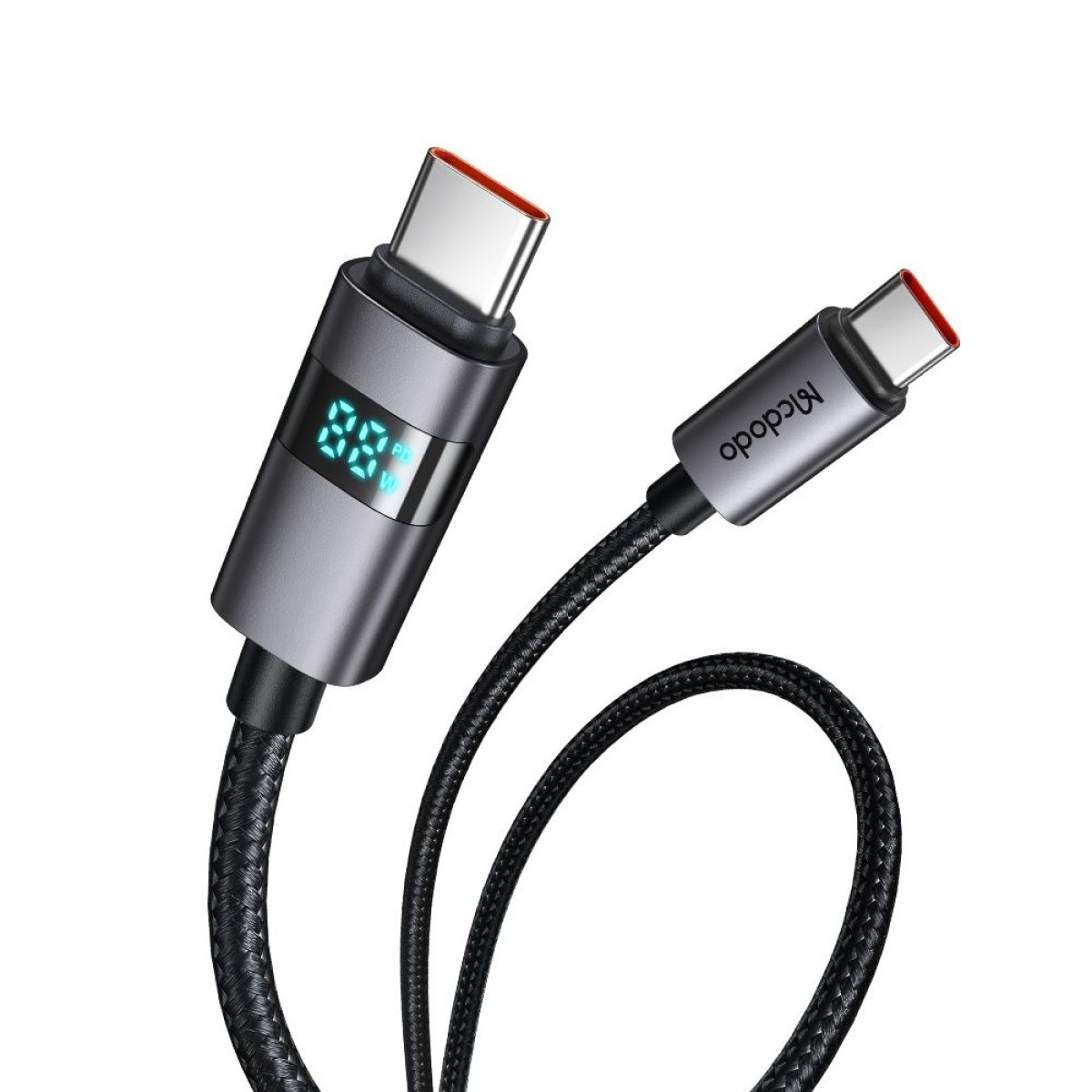 Cablu, Type-C la Type-C, Afisaj LED, 100W, Fast Charging, 1.2m - Mcdodo (CA-5610) - Black