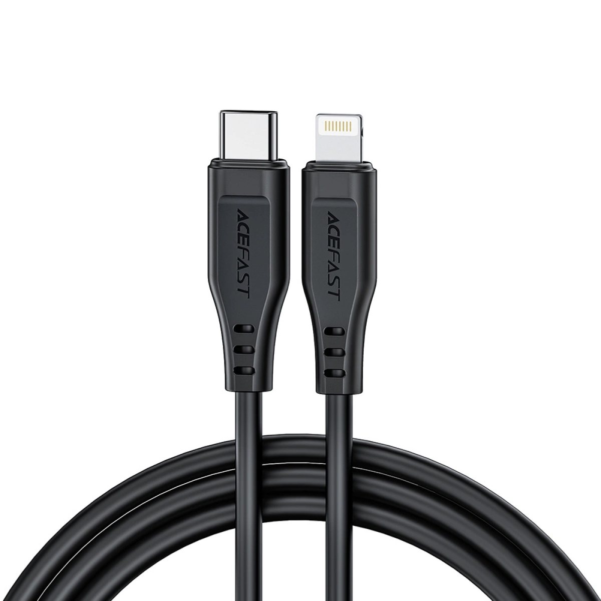 Cablu de Alimentare Type-C la Lightning, 30W, 3A, Fast Charging, 1.2m - Acefast (C3-01) - Black
