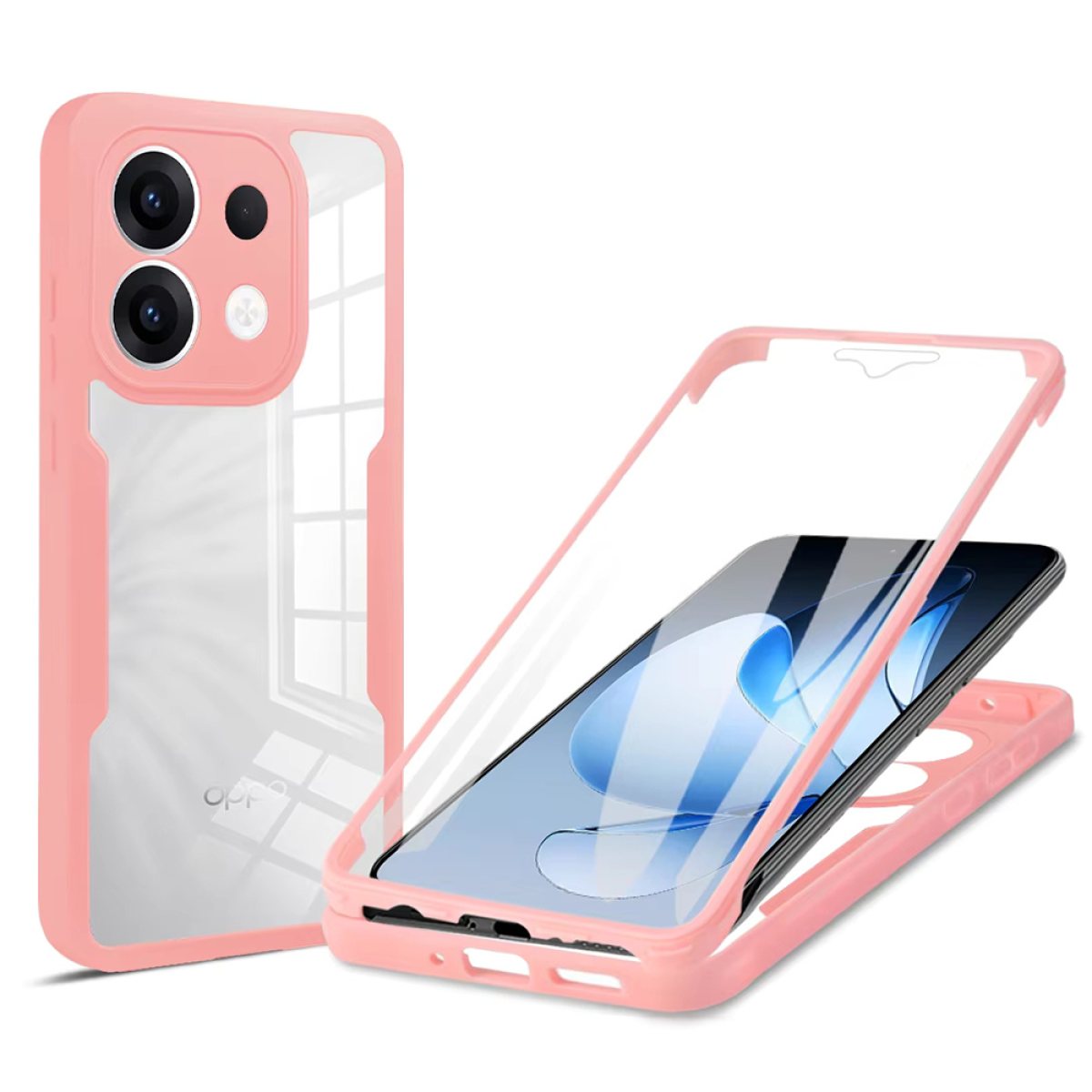 Husa pentru Oppo Reno13 + Folie - Techsuit ColorVerse 360 Series - Pink
