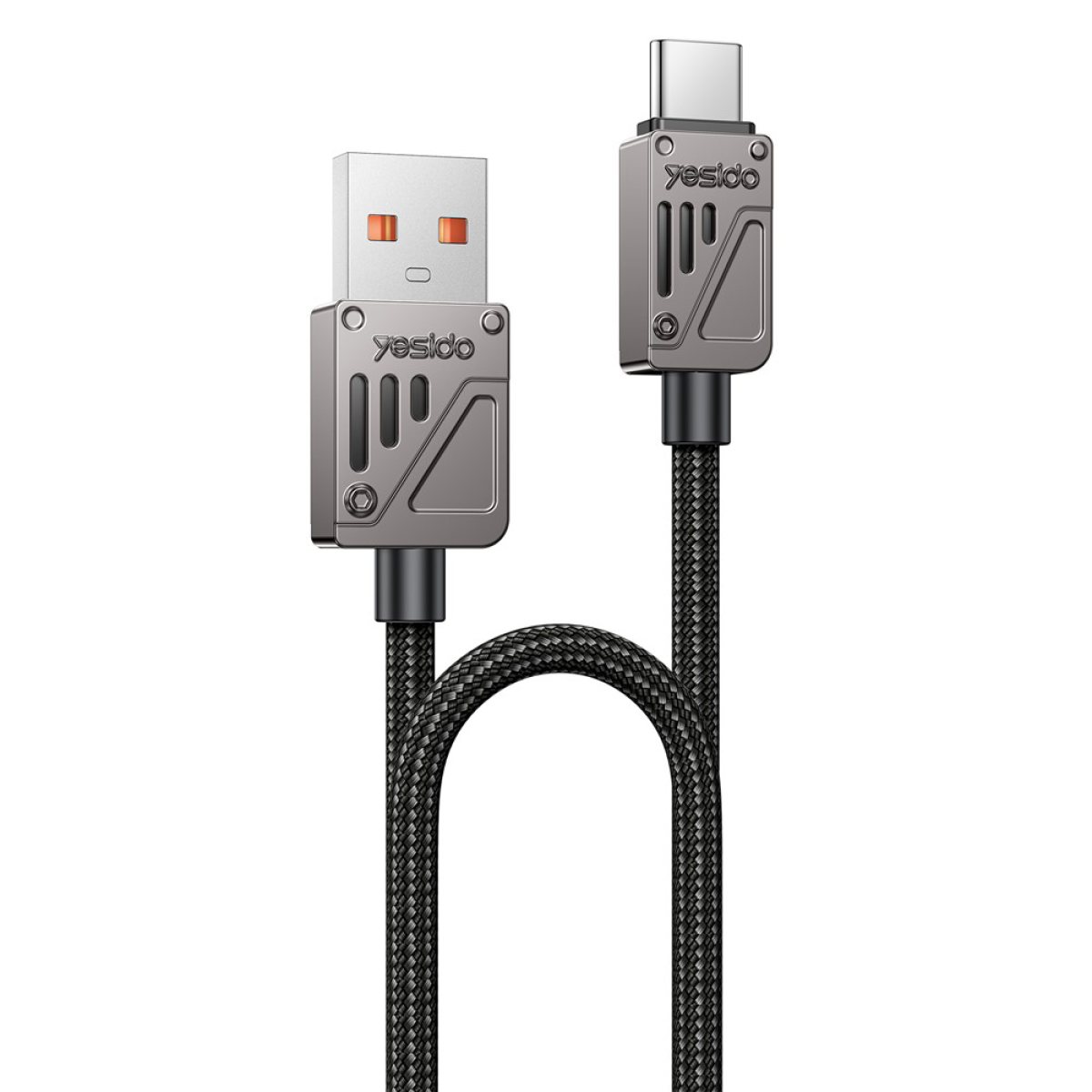 Cablu de Date, USB la Type-C, 18W, Fast Charging, 1.2m - Yesido (CA135C) - Black
