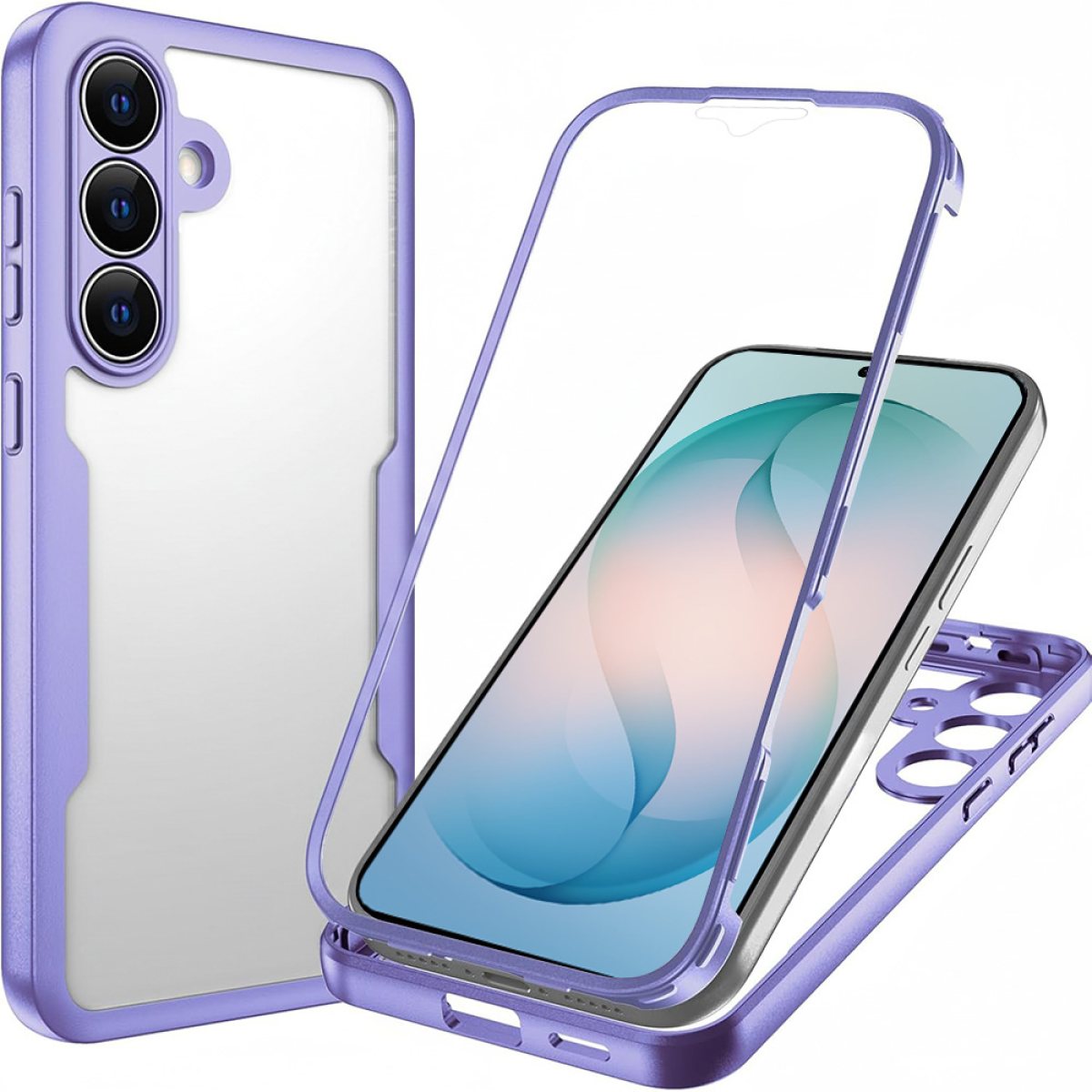 Husa pentru Samsung Galaxy S26 Plus + Folie - Techsuit ColorVerse 360 Series - Purple