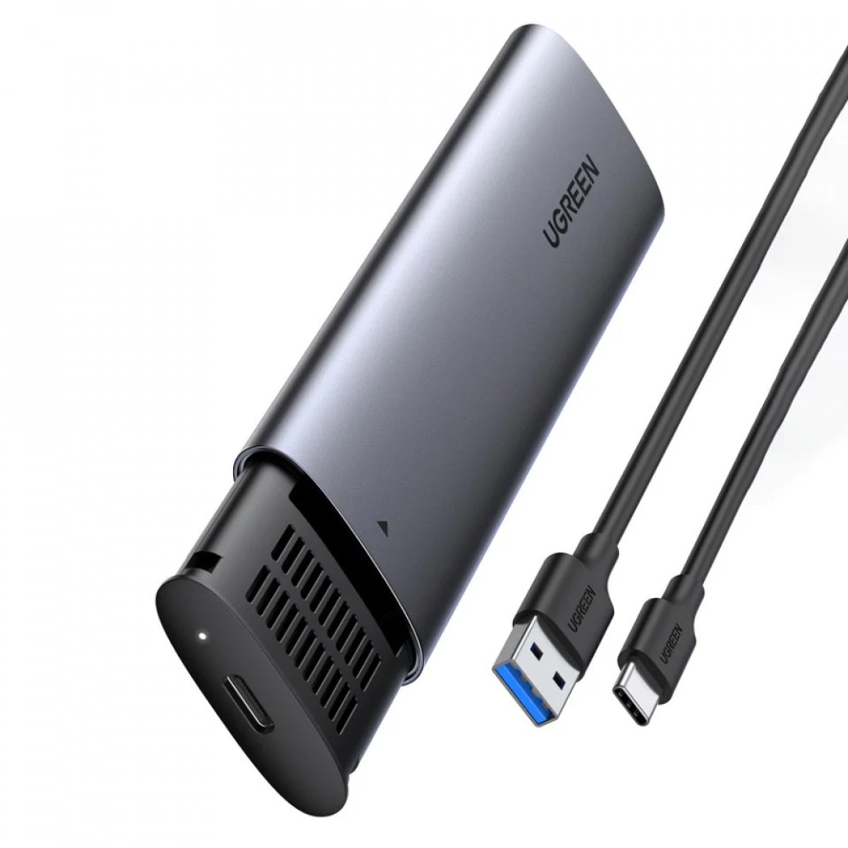 Carcasa SSD, M.2 SATA, 6Gbps, 2TB + Cablu - Ugreen CM400 (10903) - Grey