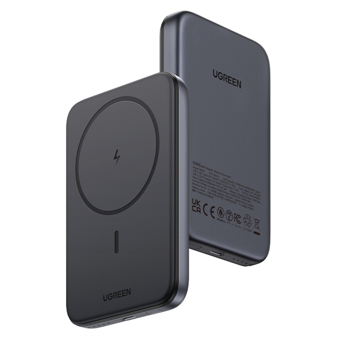 Baterie Externa fara Fir, Type-C, 10000mAh, 20W, 5V/3A - Ugreen PB561 (25919) - Grey