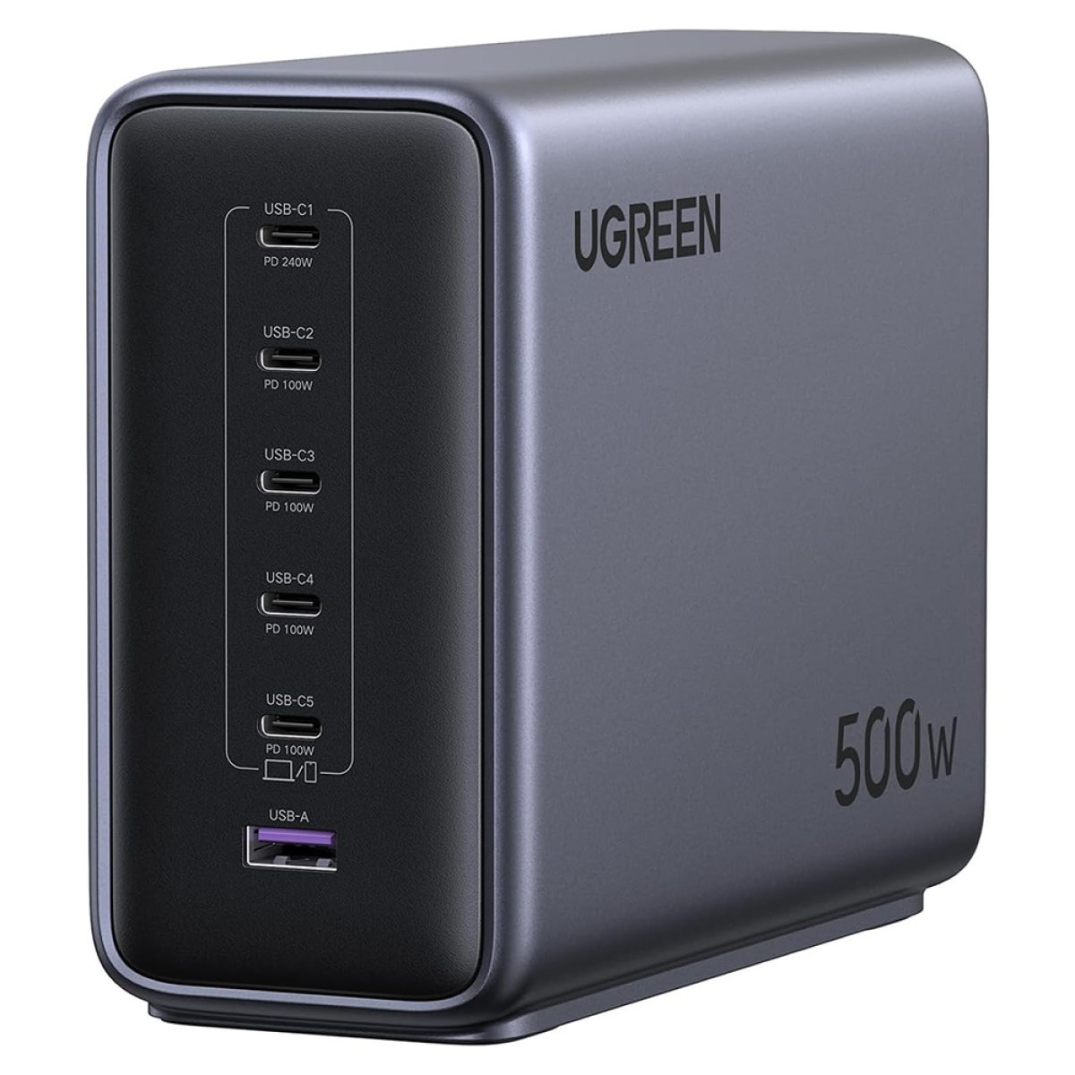 Statie de Alimentare USB, 5x Type-C, GaN, 500W - Ugreen Nexode X759 (55550) - Grey
