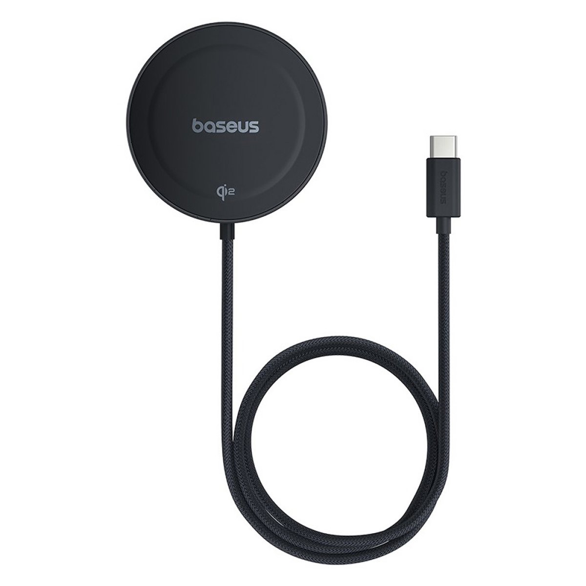 Incarcator fara Fir cu Stand, Universal, Qi2 15W, Type-C, 1m - Baseus Simple Mini4 (P10273300121-02) - Cosmic Black